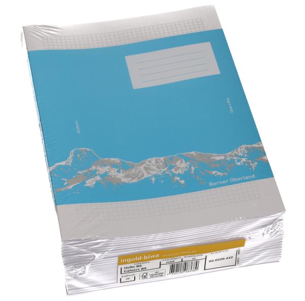 Ingold-biwa schulheft b5 02.0320.442 kariert 4mm, mit rand weiss - Ingold-biwa-020320442-7640128083689