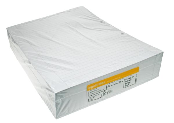 Ingold-biwa ringbucheinlagen a4 02.342.442 weiss 90g 4x4mm kar. 500 blatt - Ingold-biwa-02342442-7640128086277