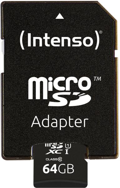 Intenso micro sdxc card premium 64gb 3423490 with adapter, uhs-i - Intenso-3423490-4034303019861-03.jpg