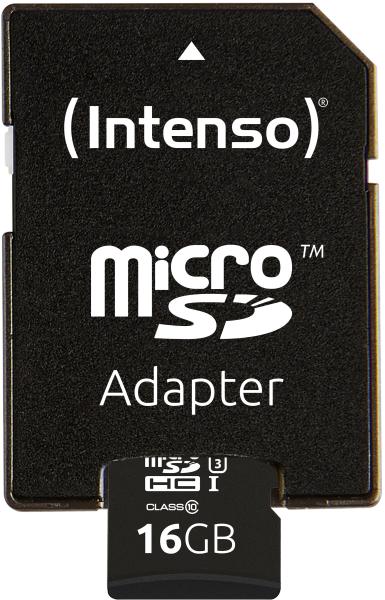 Intenso micro sdhc card pro 16gb 3433470 with adapter, uhs-i - Intenso-3433470-4034303022304-03.jpg