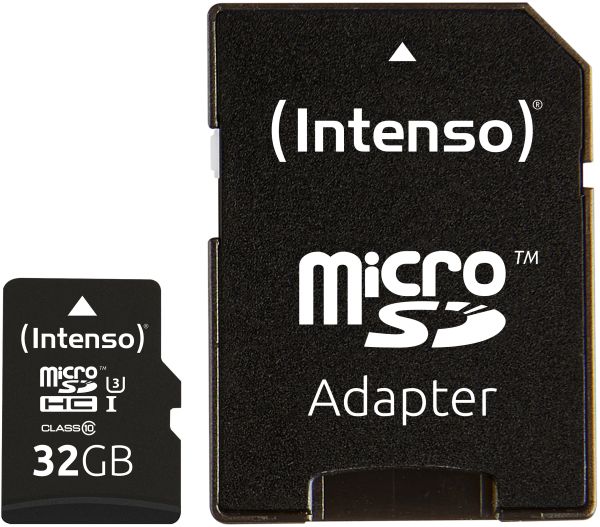 Intenso micro sdhc card pro 32gb 3433480 with adapter, uhs-i - Intenso-3433480-4034303022335