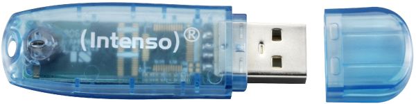 Intenso usb-stick rainbow line 4gb 3502450 usb 2.0 blue - Intenso-3502450-4034303008513