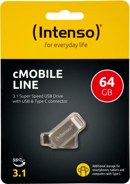 Intenso usb-stick cmobile line 64gb 3536490 usb 3.2, usb-a & usb-c - Intenso-3536490-4034303025084-03.jpg