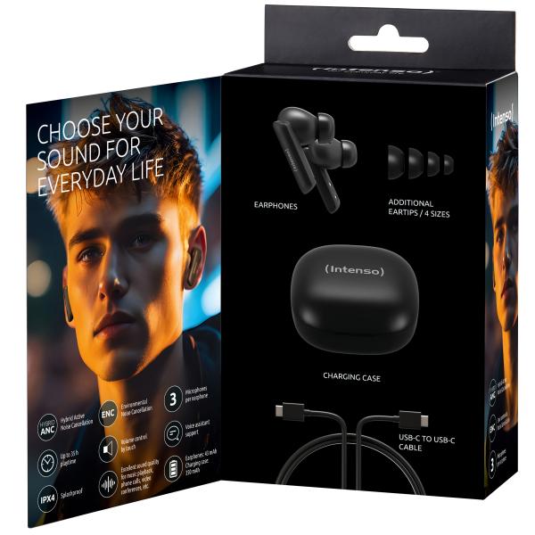 Intenso buds pro wirel. earphones 3720500 t500ae, hybrid anc, black - Intenso-3720500-4034303034567-10.jpg