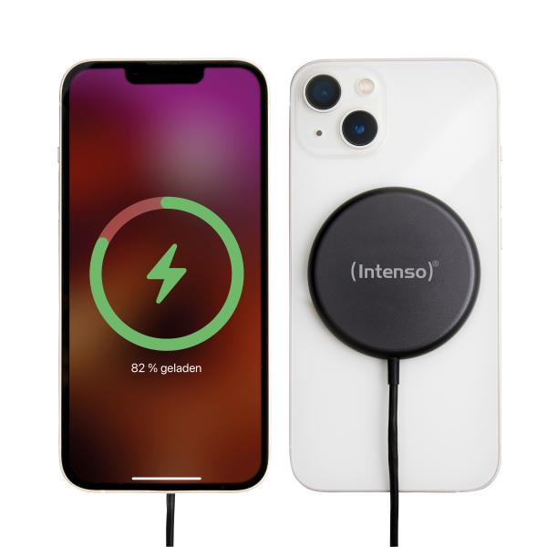 Intenso magnetic wireless charger mb1 7410710 magsafe compatibility black - Intenso-7410710-4034303032648-03.jpg