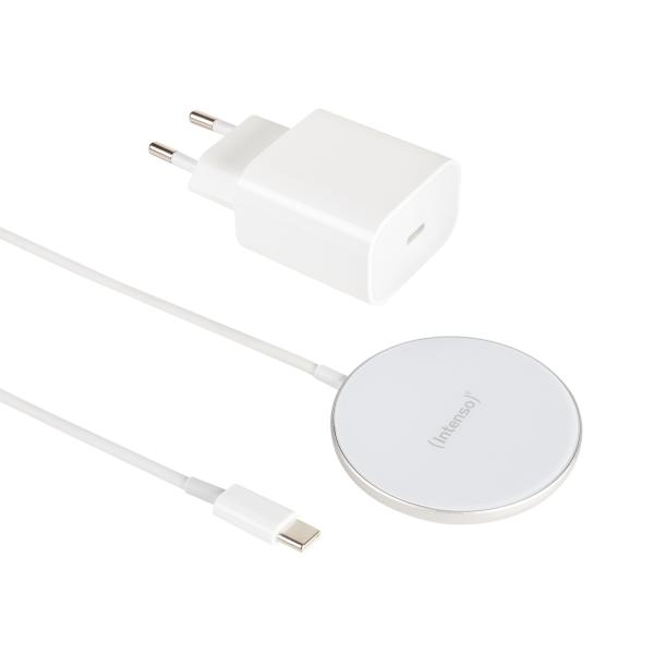 Intenso magnetic wireless charger mw1 7410712 magsafe compatibility white - Intenso-7410712-4034303032679-02.jpg