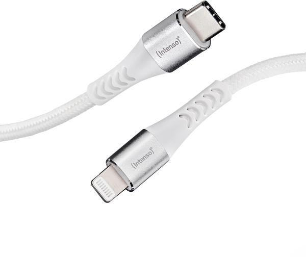 Intenso cable usb-c to lightning 7902002 1.5 m, nylon white - Intenso-7902002-4034303033836
