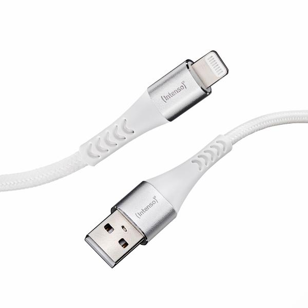 Intenso cable usb-a to lightning 7902102 1.5 m, nylon white - Intenso-7902102-4034303033867