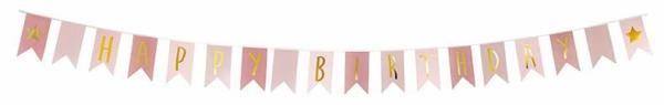 Jabadabado wimpelkette a3217 happy birthday, pink 3.5m - Jabadabado-a3217-7332599032173