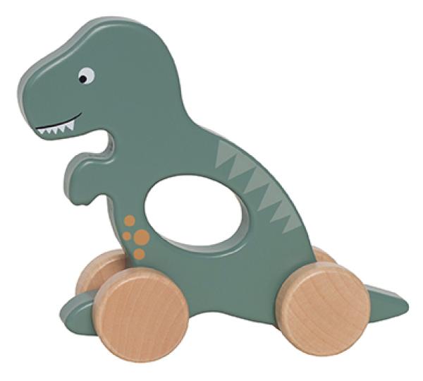 Jabadabado dino aus holz mit rädern c2557 grün 19x5x16cm - Jabadabado-c2557-7332599025571