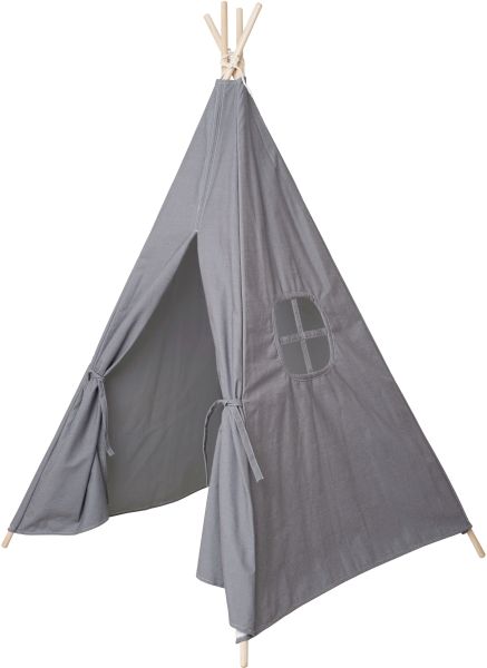 Jabadabado tipi zelt grau k024 110x100x155 cm - Jabadabado-k024-7350018360249