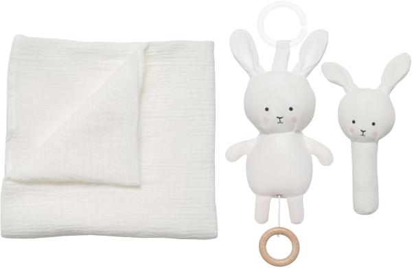 Jabadabado geschenkset hase in decke s1021 weiss, 3-teilig - Jabadabado-s1021-7332599010218