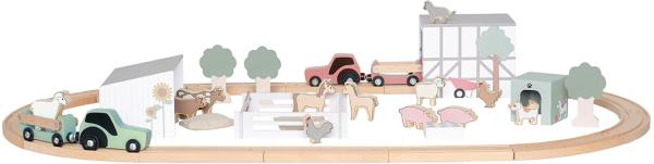 Jabadabado zugset mit bauernhof w7232 holz - Jabadabado-w7232-7332599010140