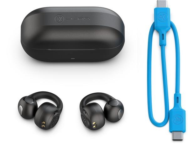 Jlab flex open air clip earbuds ieuebflexrblk124 true wireless, black - Jlab-ieuebflexrblk124-0810119071835-04.jpg