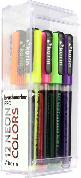 Karin brush marker pro 27c12 neon colours 12 stück - Karin-27c12-5904446025908-02.jpg