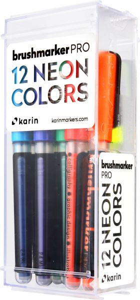 Karin brush marker pro 27c12 neon colours 12 stück - Karin-27c12-5904446025908