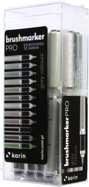 Karin brush marker pro 27c6 grey colours 12 stück - Karin-27c6-5904446025656