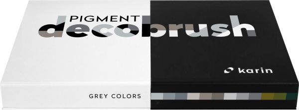 Karin pigment deco brush 29c2 grey colors set 12 farben - Karin-29c2-5904446026790