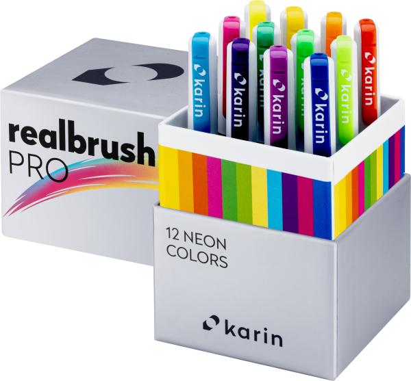 Karin real brush pen pro 0.4mm 31c12 neon colors 12 stück - Karin-31c12-5904446031367-03.jpg