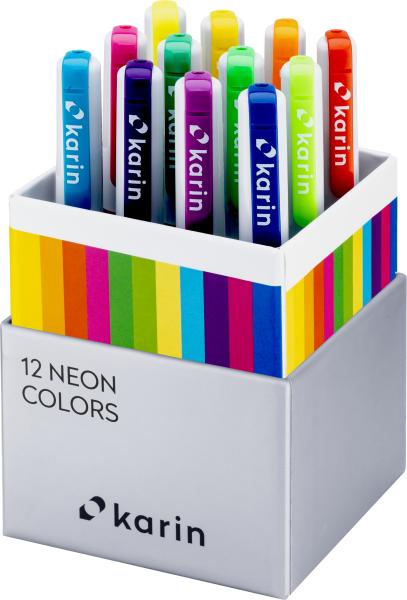 Karin real brush pen pro 0.4mm 31c12 neon colors 12 stück - Karin-31c12-5904446031367