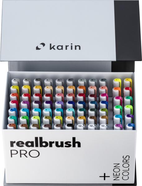 Karin real brush pen pro 0.4mm 31c13 mega box, 3 blender 72 stück - Karin-31c13-5904446031404-02.jpg