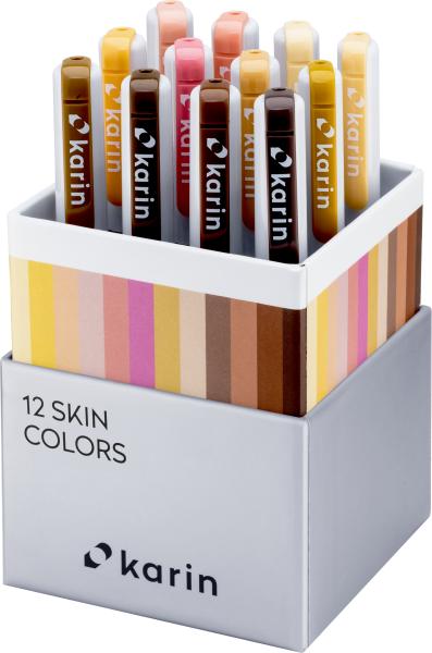 Karin real brush pen pro 0.4mm 31c5 skin colours 12 stück - Karin-31c5-5904446031374