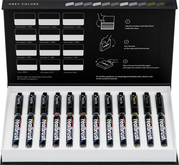 Karin real brush pen 0.4mm 33c2 pigment , graue farben - Karin-33c2-5904446031572