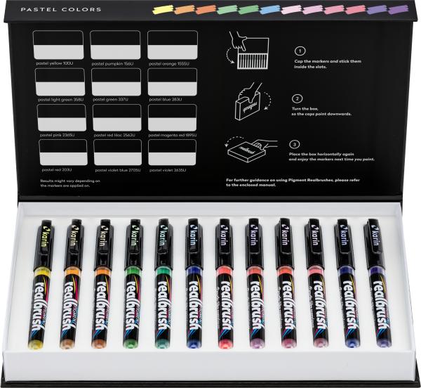 Karin real brush pen 0.4mm 33c7 pigment, pastell farben - Karin-33c7-5904446031626
