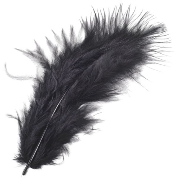 Knorr prandell marabufedern 10cm 6619614 schwarz 15 stück - Knorr-prandell-6619614-4011643025950