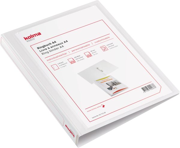 Kolma ringbuch vario light kf a4 02.710.16 weiss, 2-ring 20mm - Kolma-0271016-7611967020869