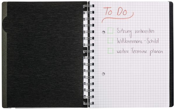 Kolma notizbuch lineaverde a5 06.521.06 kariert, 70g/m2 schwarz - Kolma-0652106-7611967060643