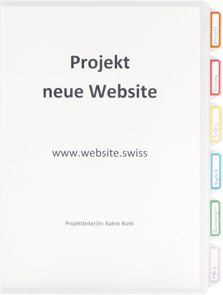Kolma sichtmappen-register a4 08.145.00 5-teilig - Kolma-0814500-7611967080191