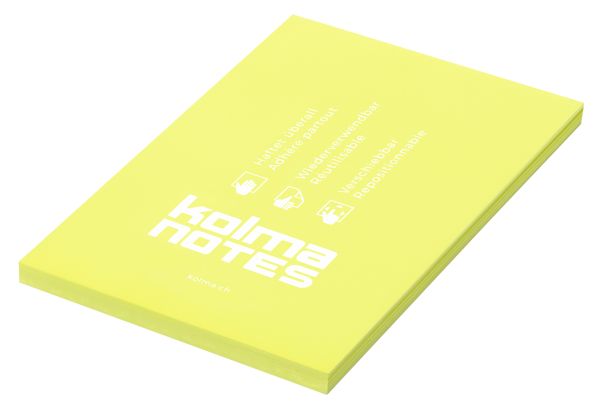Kolma kolma notes a6 13.006.11 1x100 blatt gelb - Kolma-1300611-7611967130148