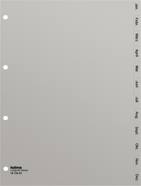Kolma register longlife a4 19.124.03 grau jan-dez de - Kolma-1912403-7611967190111