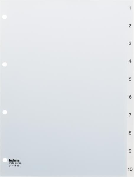 Kolma register vista a4 21.114.00 transparent 1-10 - Kolma-2111400-7611967210192
