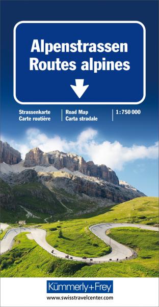 KÜmmerly+frey strassenkarte 325901805 alpenstrassen (ch/a) 1:750'000 - Kuemmerlyfrey-325901805-9783259018057
