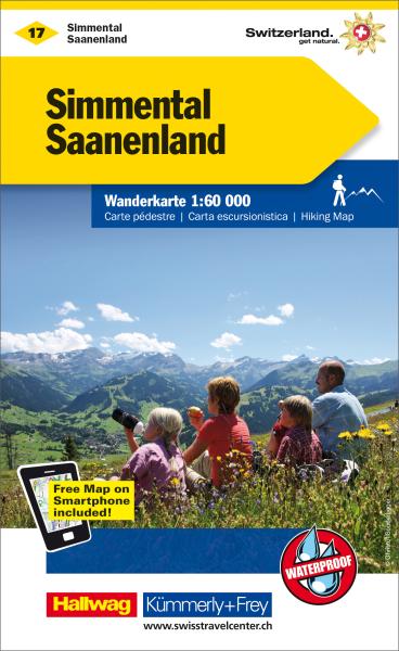 KÜMMERLY+FREY Wanderkarte 325902217 Simmental-Saanenland 1:60'000