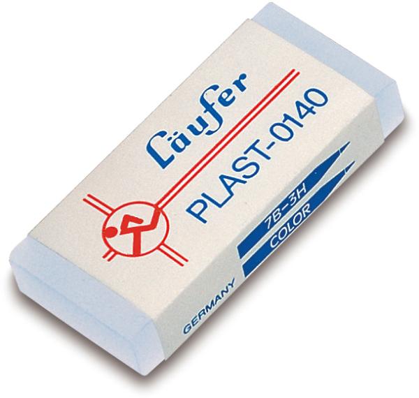 LÄufer plast-radierer 46x20x9mm 01400 mit kartonmanschette - Laeufer-01400-4006677001407