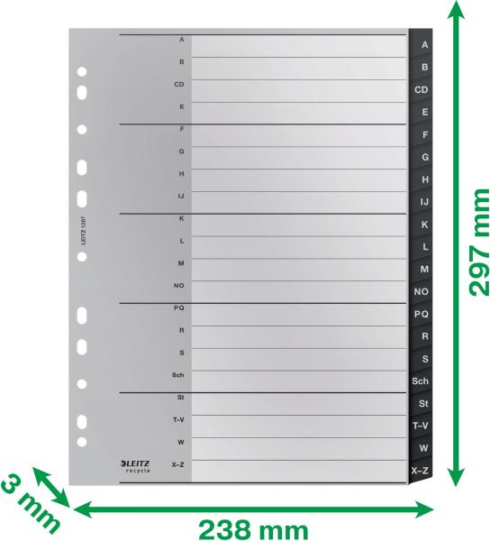 Leitz register pp recycle a4+ 1207-00-00 schwarz a-z - Leitz-1207-00-00-4002432127085-05.jpg