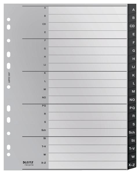 Leitz register pp recycle a4+ 1207-00-00 schwarz a-z - Leitz-1207-00-00-4002432127085