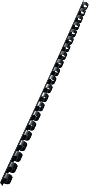 Leitz plastikbinderücken 8mm a4 35041 schwarz, 21 ringe 100 stück - Leitz-35041-5411313350419