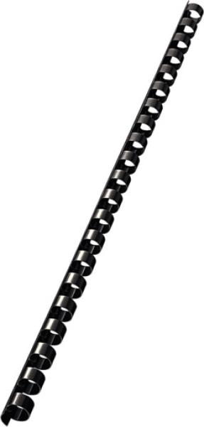Leitz plastikbinderücken 10mm a4 35042 schwarz, 21 ringe 100 stück - Leitz-35042-5411313350426