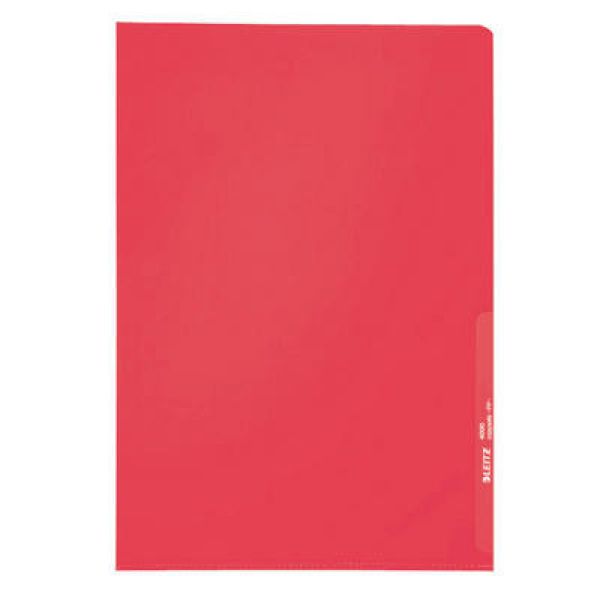 Leitz sichtmappen pp a4 40000025 rot, 0,13mm 100 stück - Leitz-40000025-4002432432622