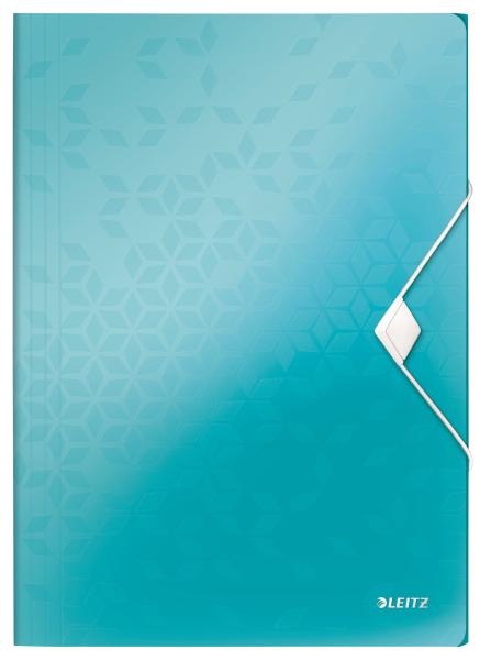 Leitz gummibandmappe wow a4 45990051 eisblau für 150 blatt - Leitz-45990051-4002432105885