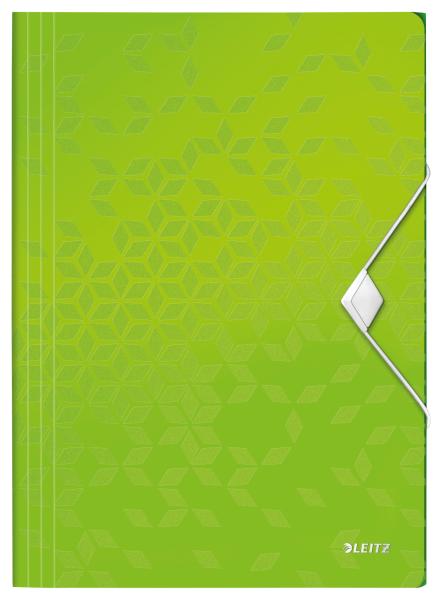 Leitz gummibandmappe wow a4 45990054 grün für 150 blatt - Leitz-45990054-4002432123346