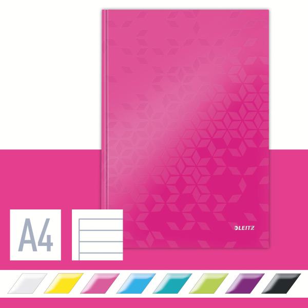 Leitz notizbuch wow a4 46251023 liniert, 90g pink - Leitz-46251023-4002432399482-03.jpg