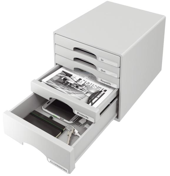 Leitz schubladenbox plus grau 52110085 5 fächer - Leitz-52110085-4002432102310-02.jpg