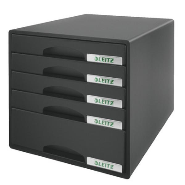 Leitz schubladenbox plus schwarz 52110095 5 fächer - Leitz-52110095-4002432102327