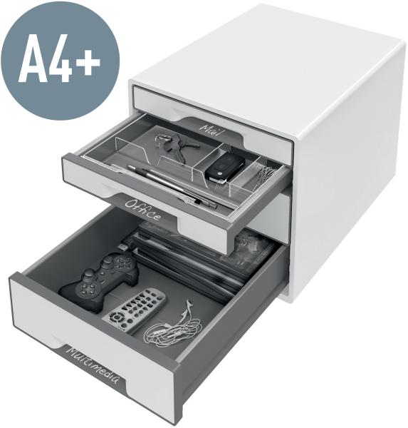 Leitz schubladenbox wow cube a4 5213-20-26 weiss/rot, 4 schubladen - Leitz-5213-20-26-4002432135172-03.jpg