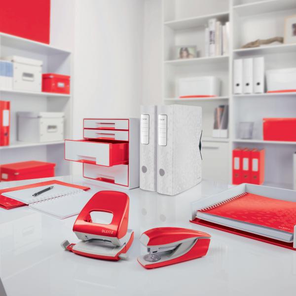 Leitz schubladenbox wow cube a4 5213-20-26 weiss/rot, 4 schubladen - Leitz-5213-20-26-4002432135172-09.jpg